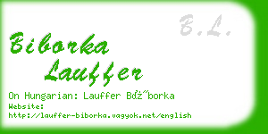 biborka lauffer business card